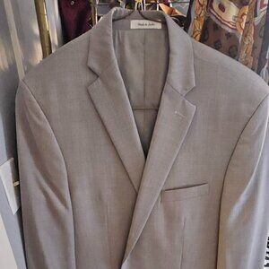 Calvin Klein 100% Wool Silver/Gray Suit 44XL